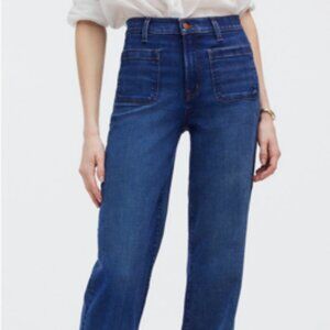 Madewell Kick Out Crop Patch Pocket Jeans NEW Size 24